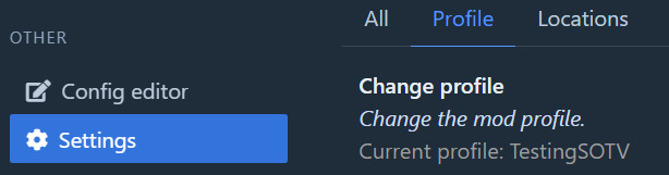 R2ModMan interface overview for getting started with mod management